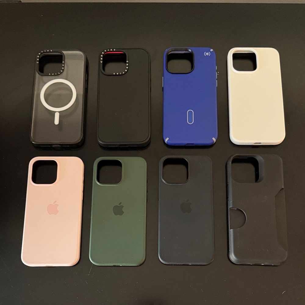 Assorted Phone Cases - Black, Blue, White, Pink, Green